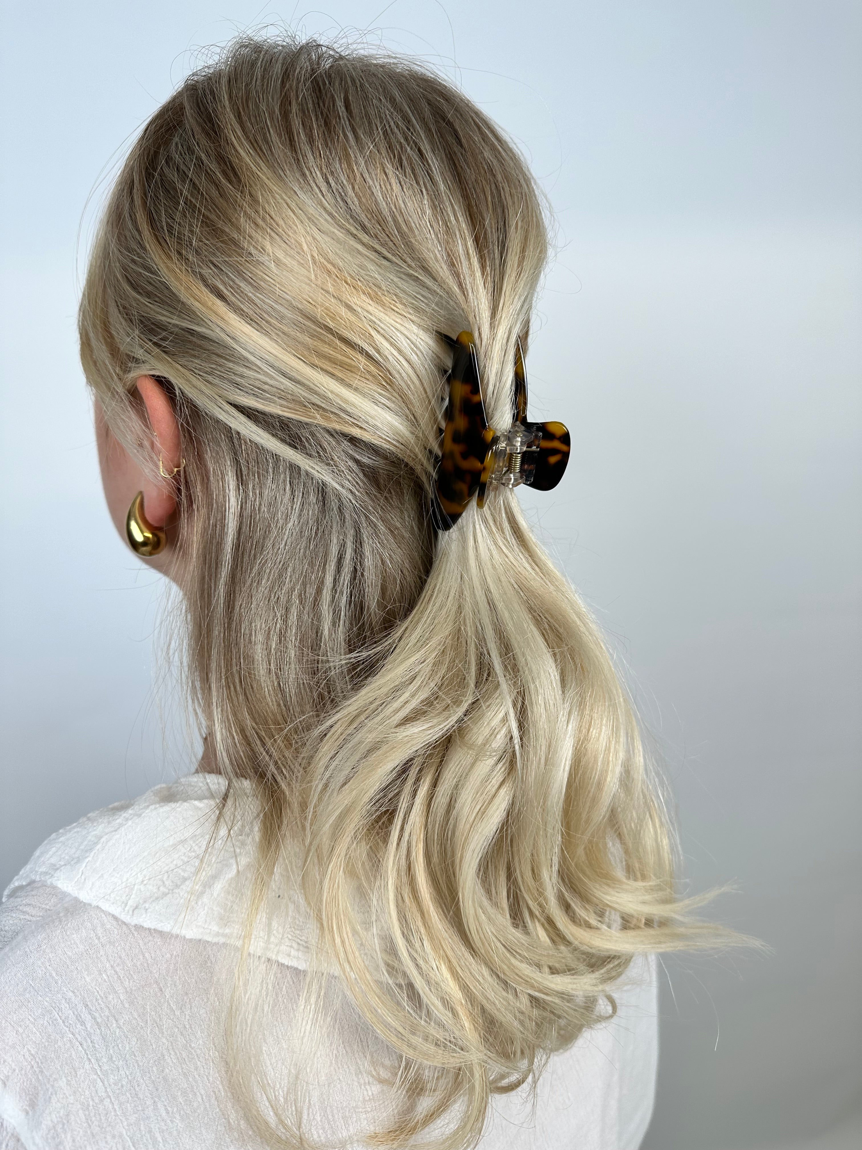 Harayaa Große Haarspange Kralle 8 Cm – Acryl-Haarnadel Für Dickes Haar, In Verschiedenen Farben (hier: Blau)