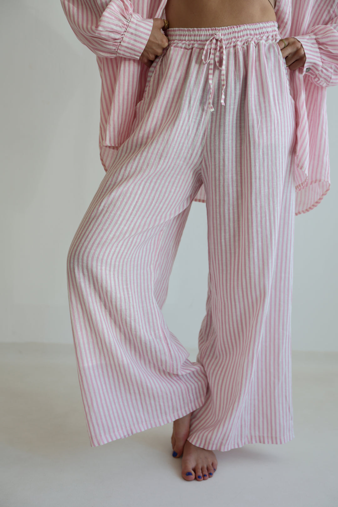 Striped Linen Hose