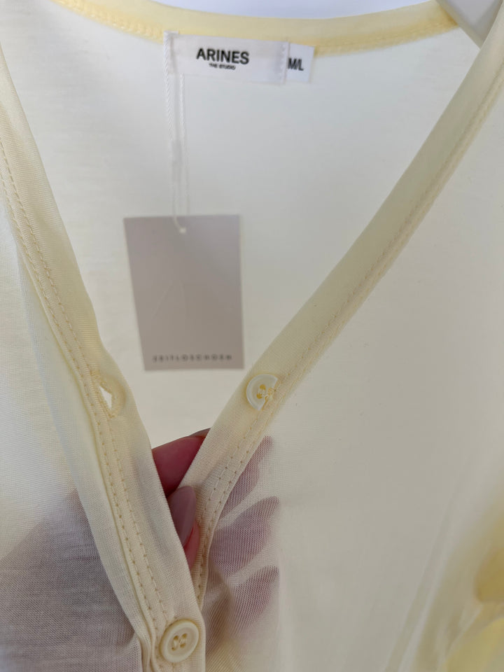 LIGHTWEIGHT SHEER CARDIGAN SOFT LEMON GR.M/L (B-WARE)