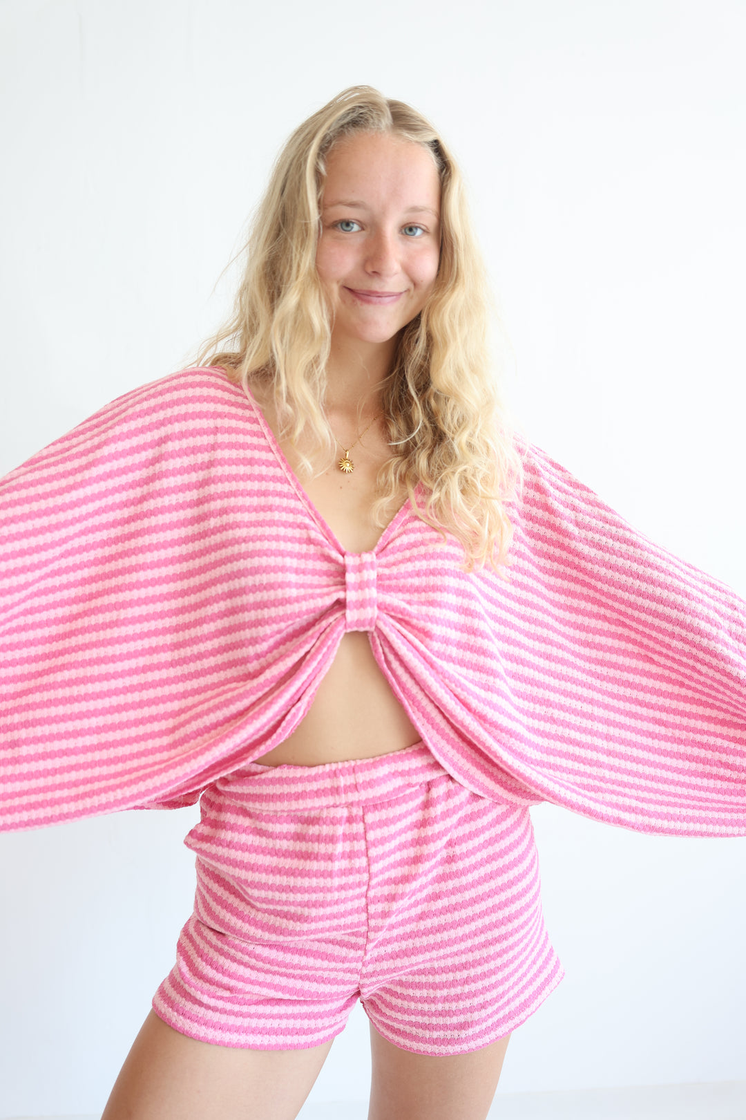Striped Cotton Knit Lounge Set