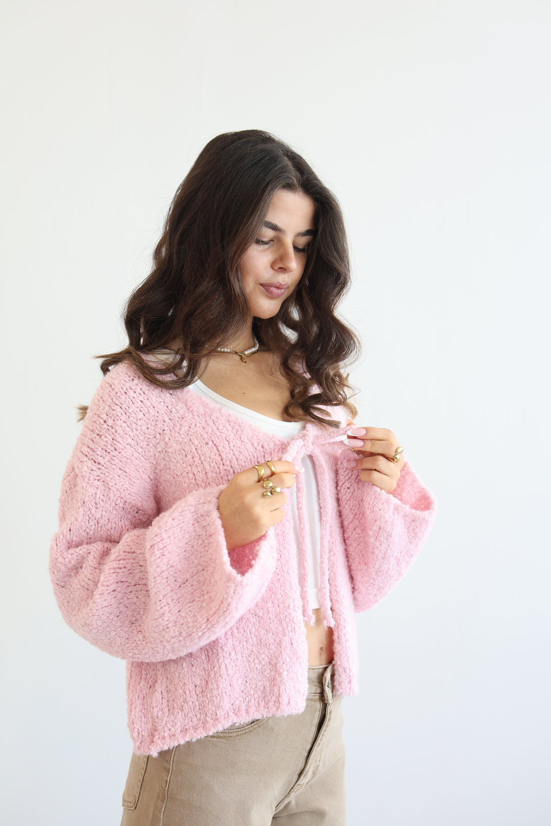 Cardigan Fluffy Tie