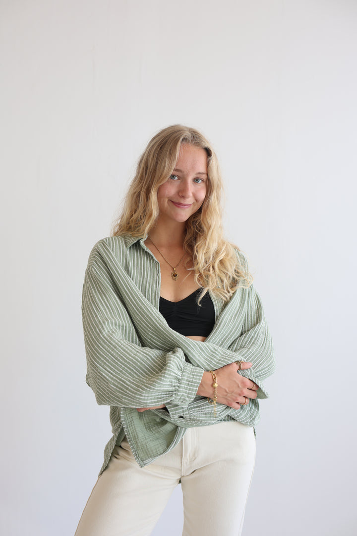 Musselinbluse Casual Stripes
