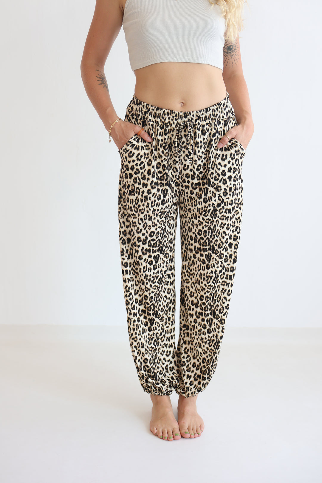 Ballonhose mit Leoprint
