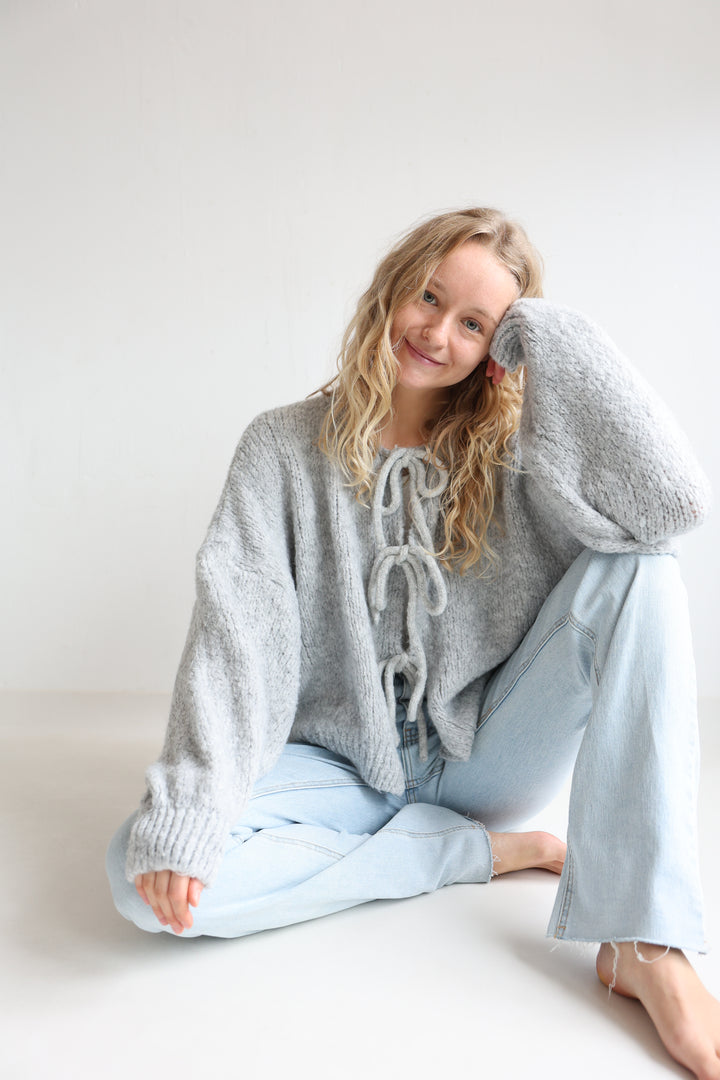 Langarm Cardigan mit Schleifen Lilly