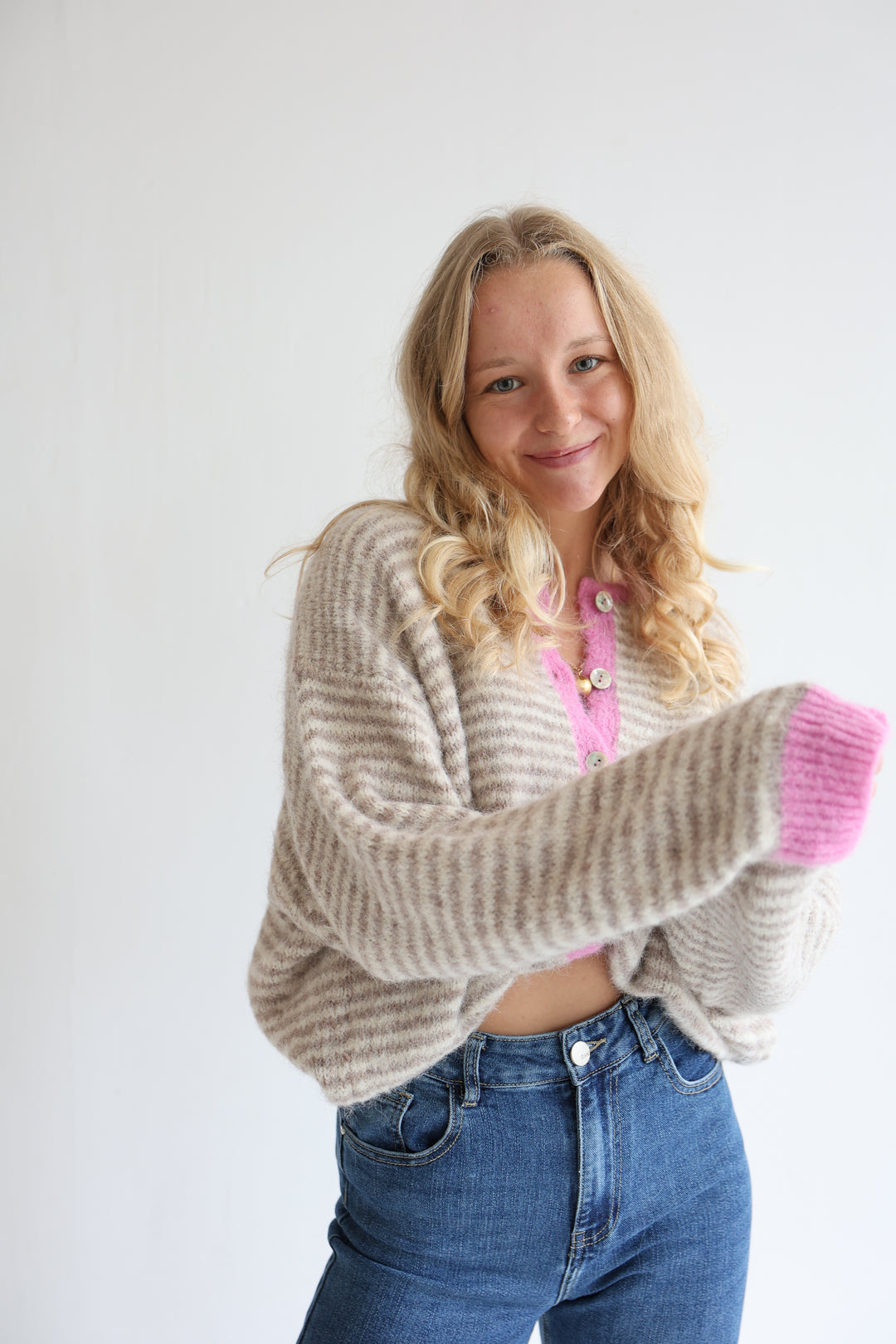 Gestreifter Cardigan Moodline Knit