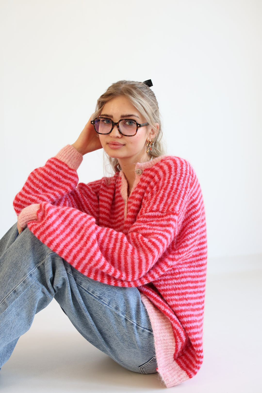 Gestreifter Cardigan Moodline Knit