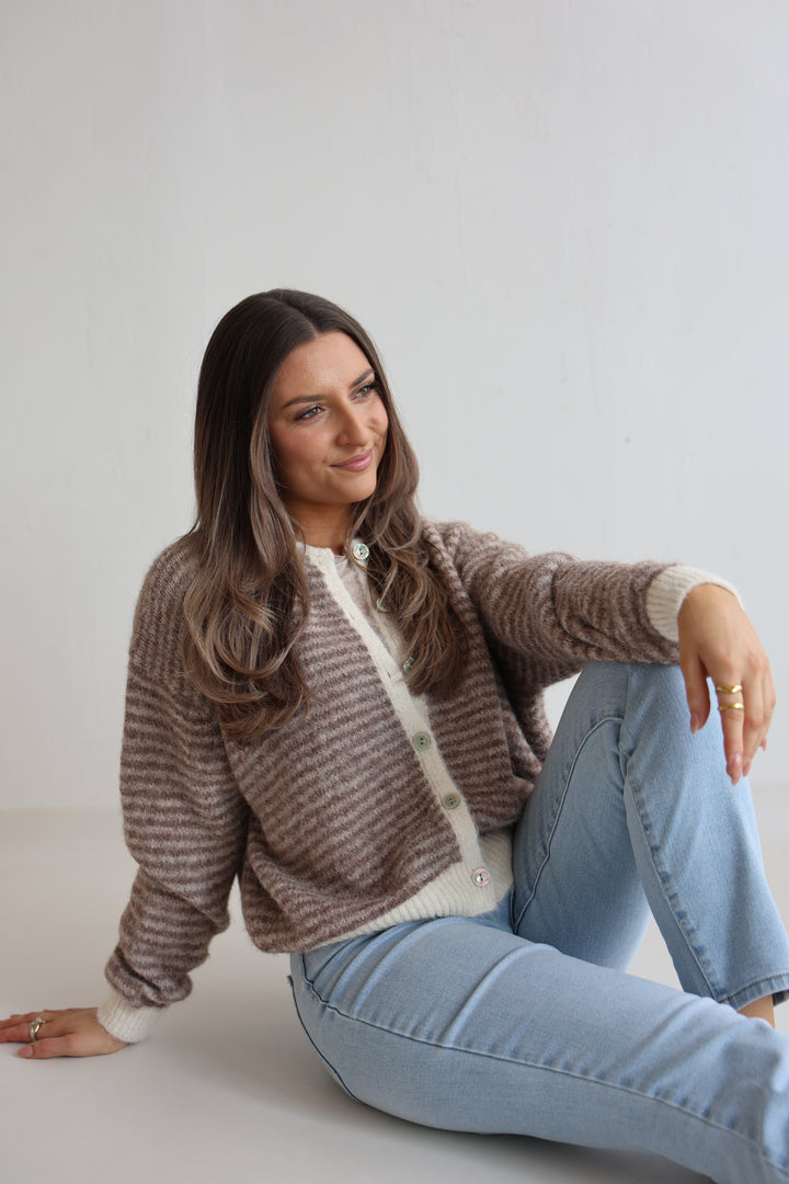 Gestreifter Cardigan Moodline Knit