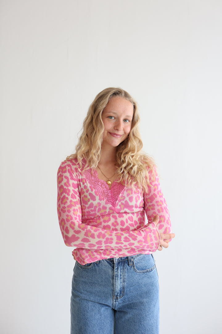 Cashmere Longsleeve Mesh Lace