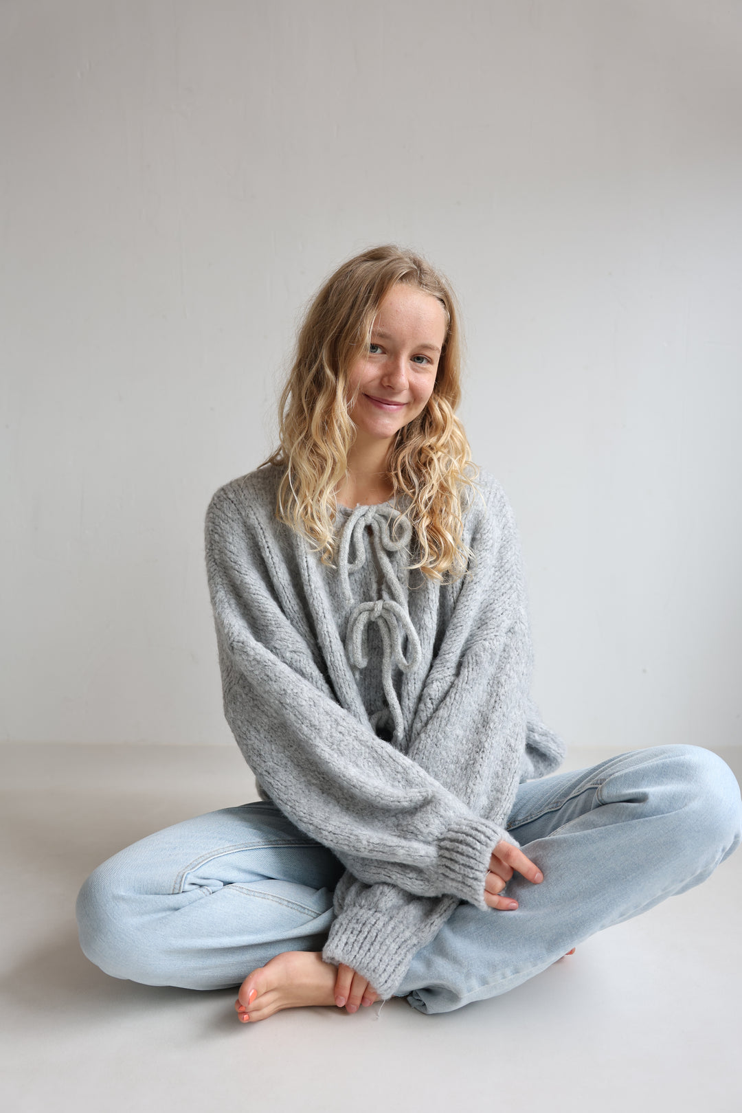 Langarm Cardigan mit Schleifen Lilly