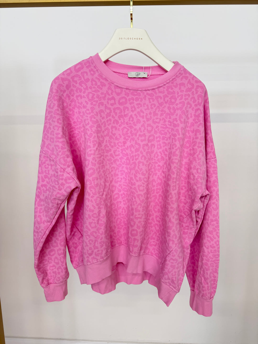 SWEATER MIT LEOPRINT PINK (B-WARE)
