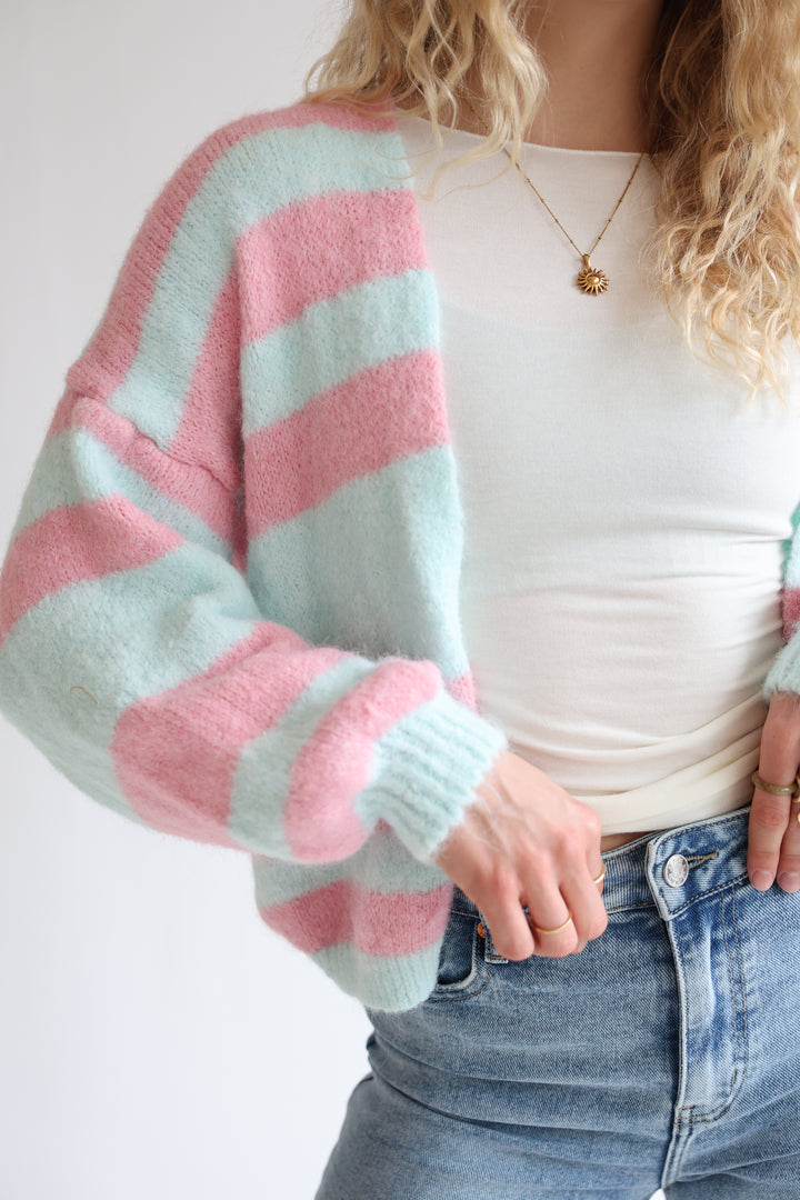 Chunky Striped Cardigan