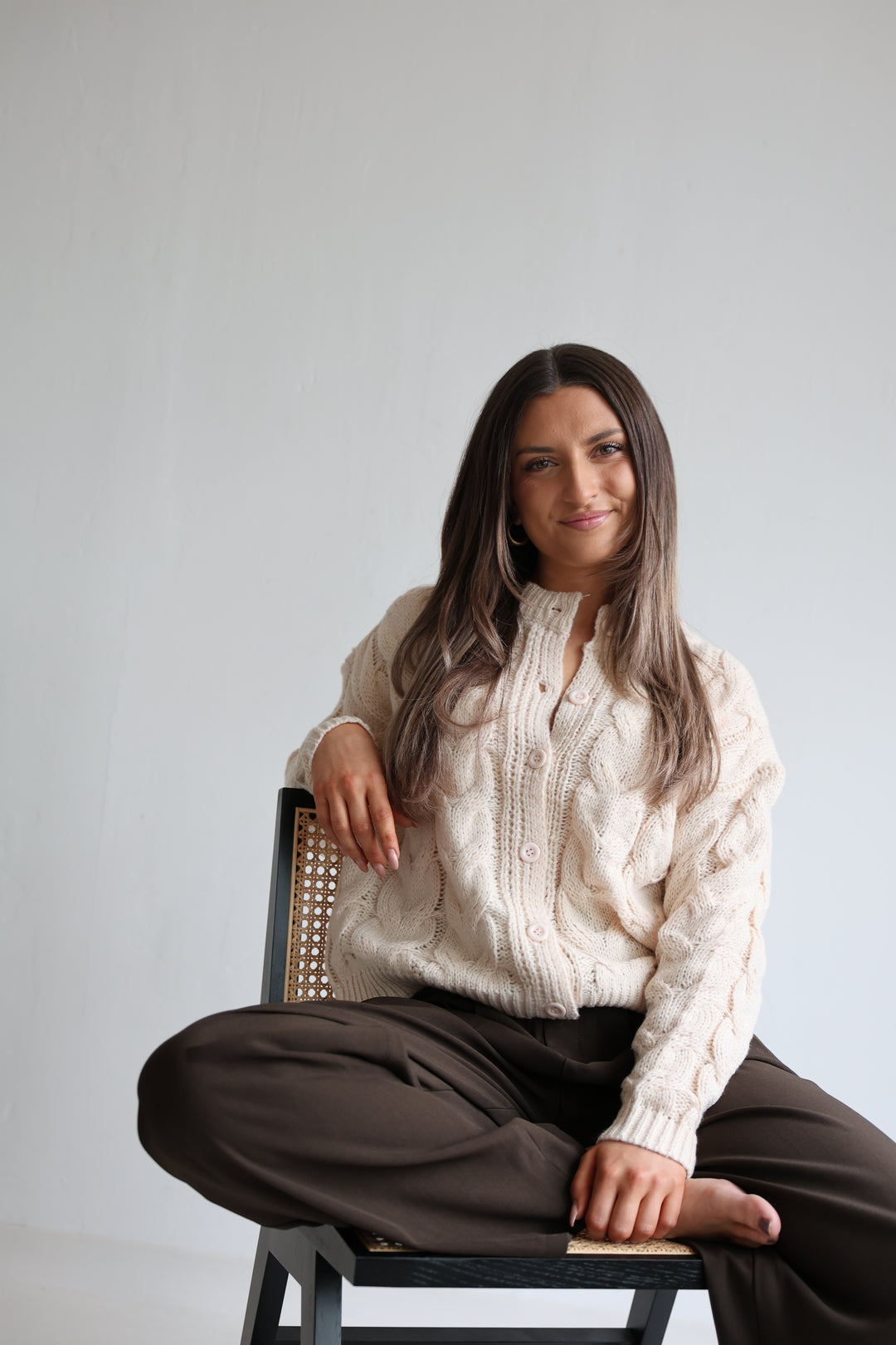 Luna Cable Knit Cardigan