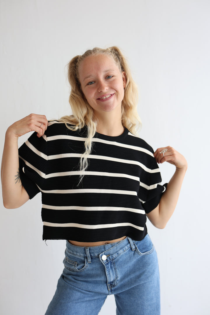Cropped T-Shirt Sandy Stripes