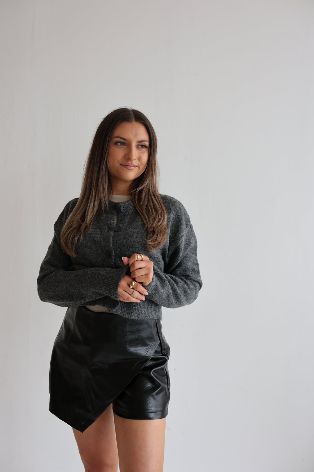 Hosenrock aus Kunstleder Tamina