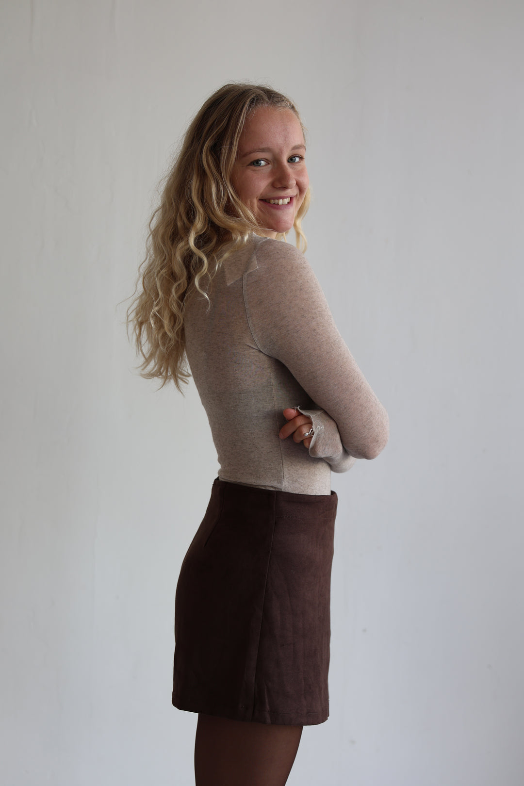 Hosenrock in Wildlederoptik