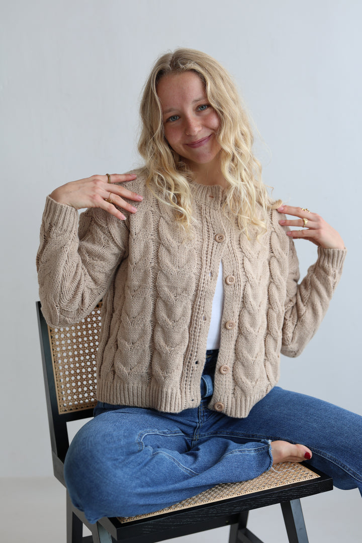 Luna Cable Knit Cardigan