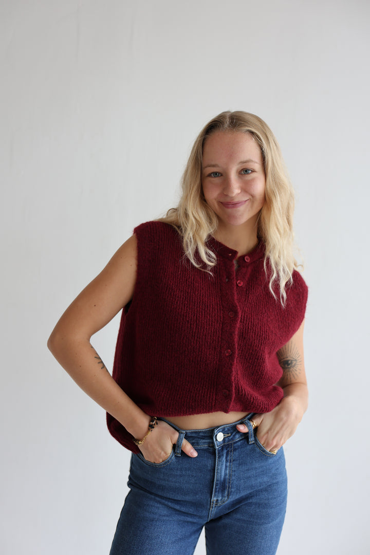 Einfarbige Weste Jolina