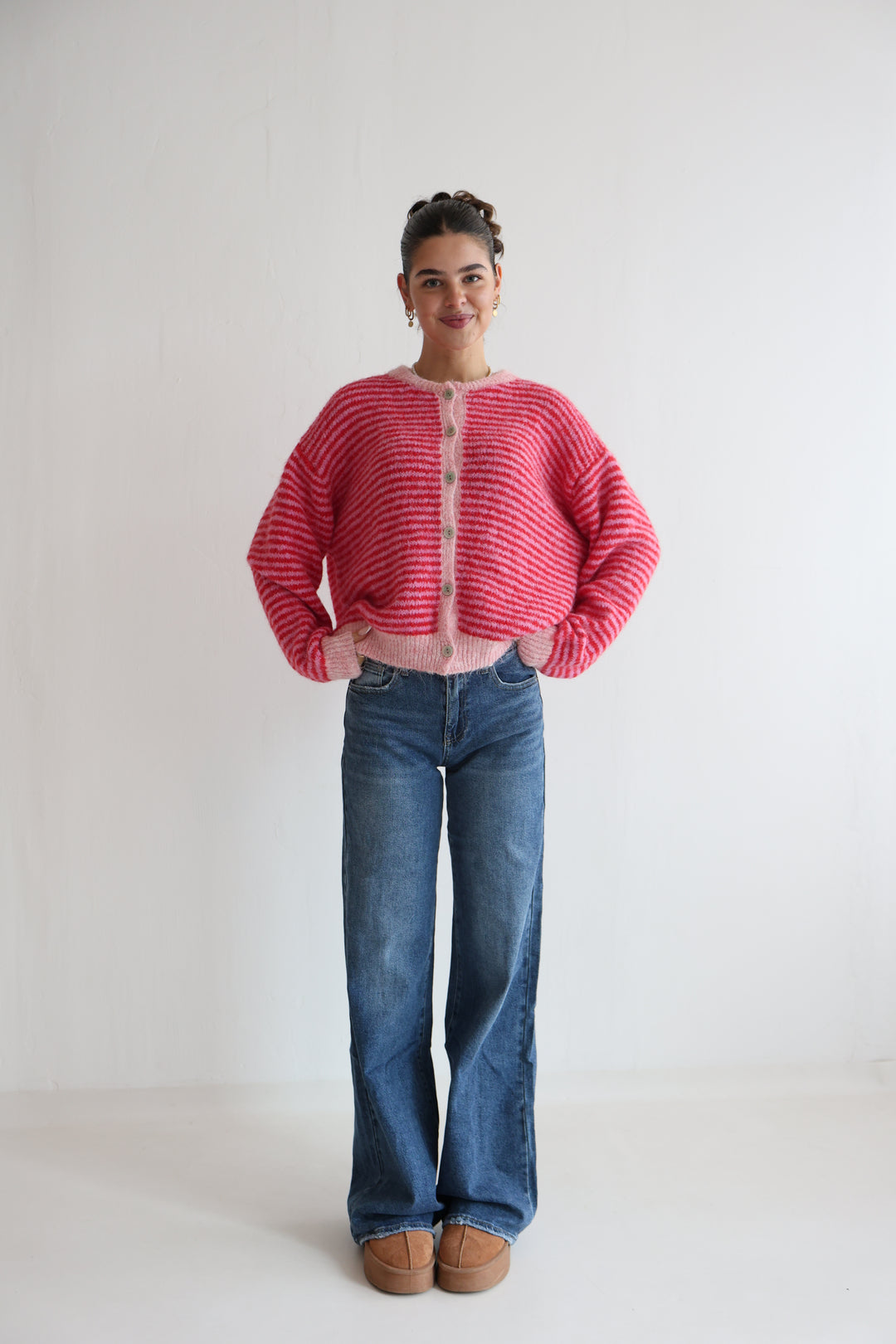 Gestreifter Cardigan Moodline Knit
