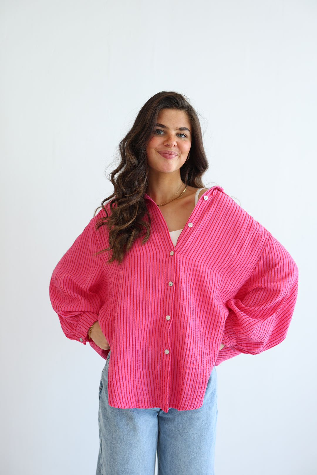 Musselinbluse Casual Stripes