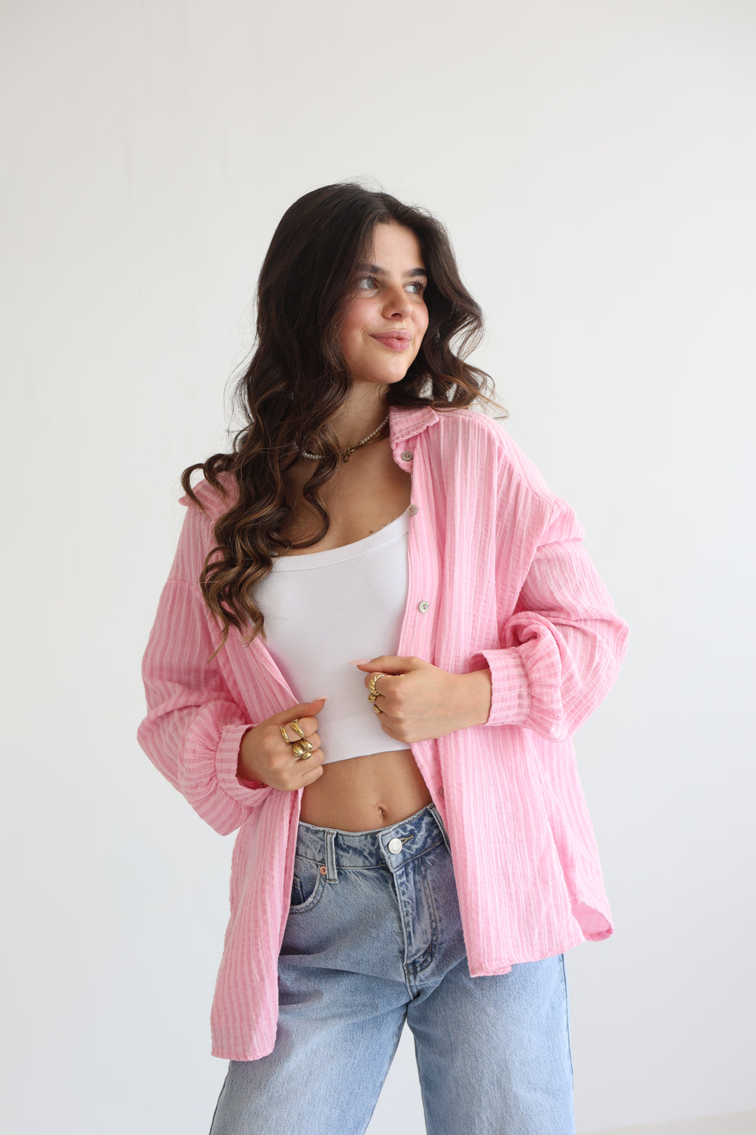 Gestreifte Musselinbluse Meadow