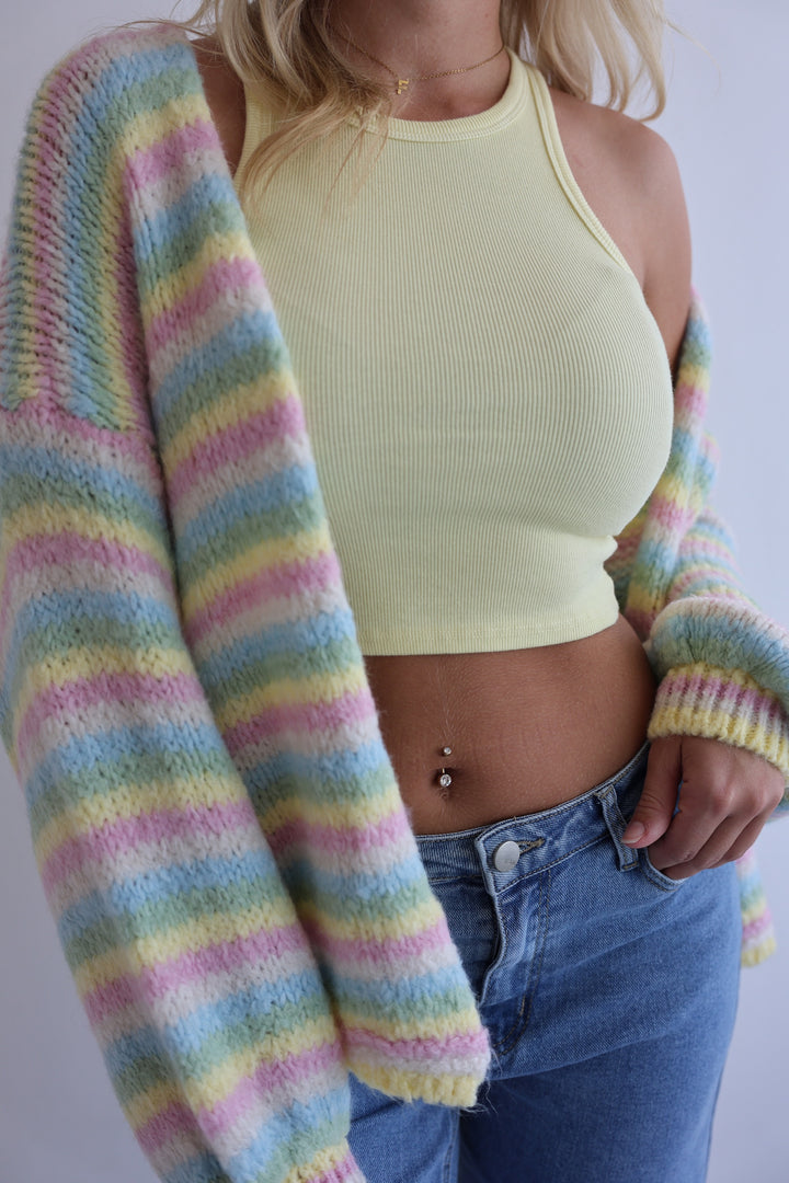 Gestreifter Oversize Cardigan Merle