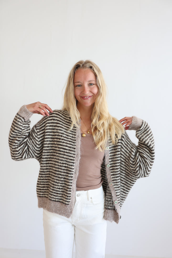 Gestreifter Cardigan Moodline Knit
