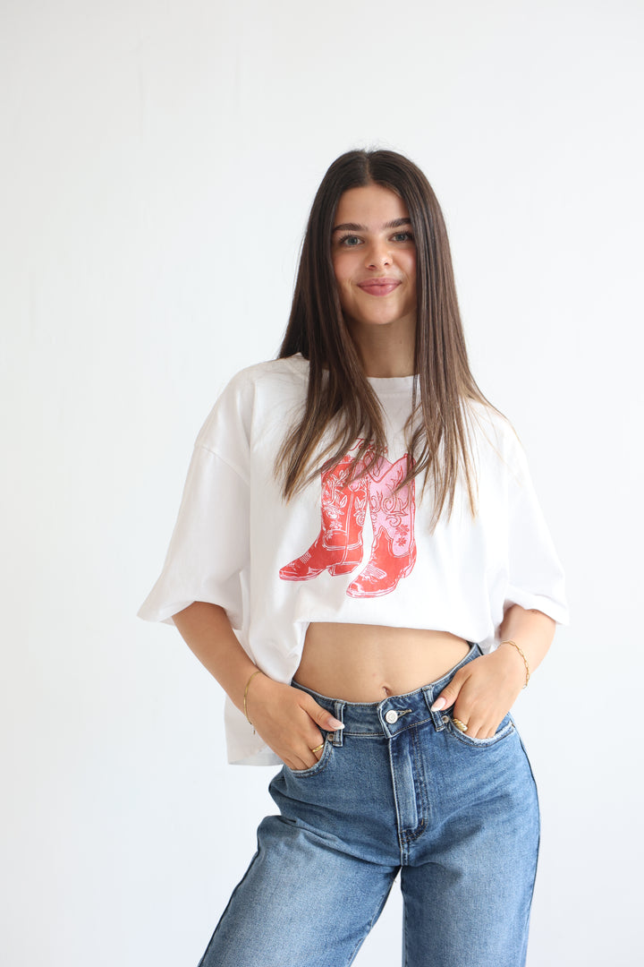 Western Boots Relaxed Fit Tee