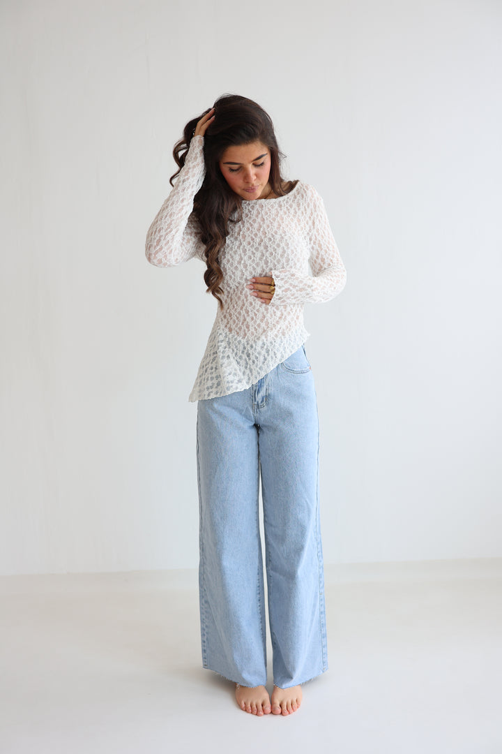 Asymmetric Mesh Longsleeve