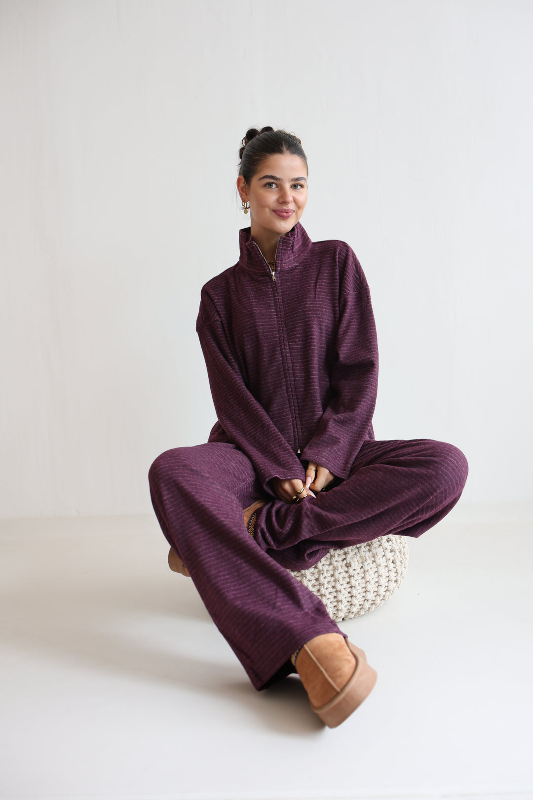 Marlow Stripe Zip Sweater