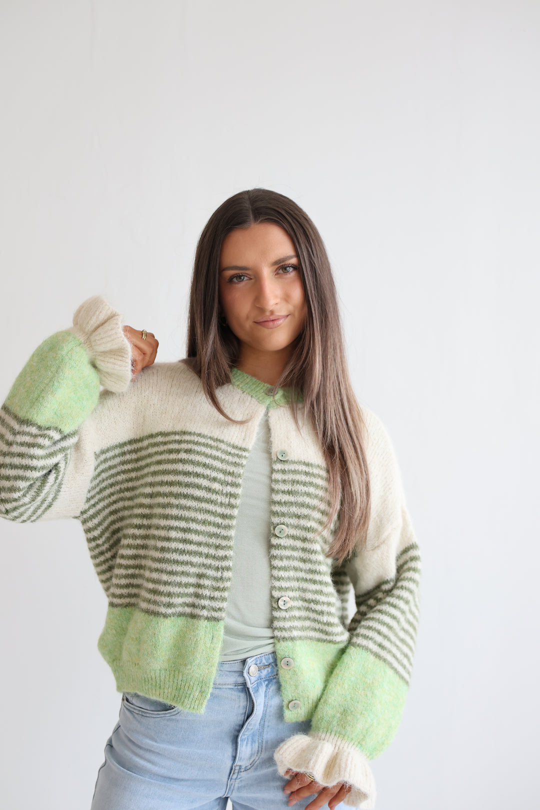 Candy Stripe Knit Cardigan