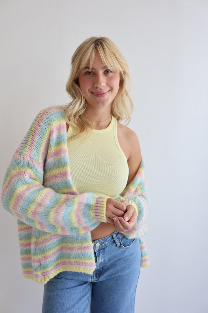 Gestreifter Oversize Cardigan Merle