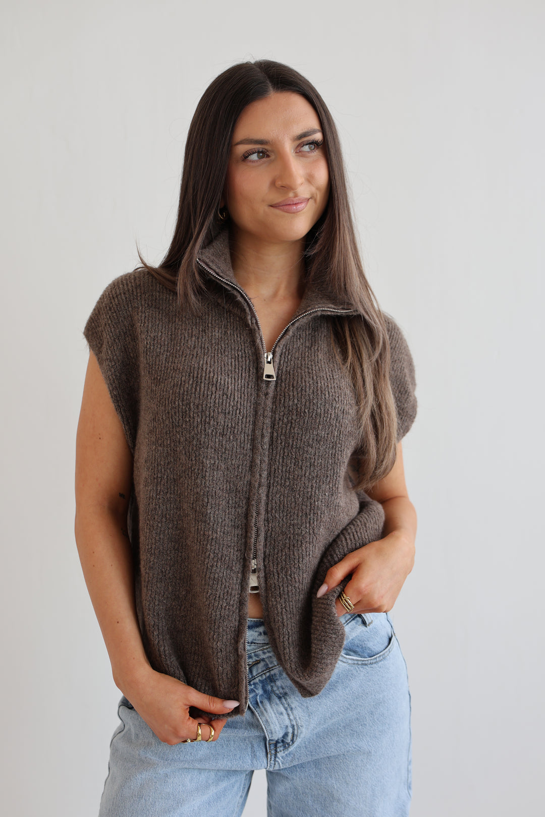 Casual Zipper Weste