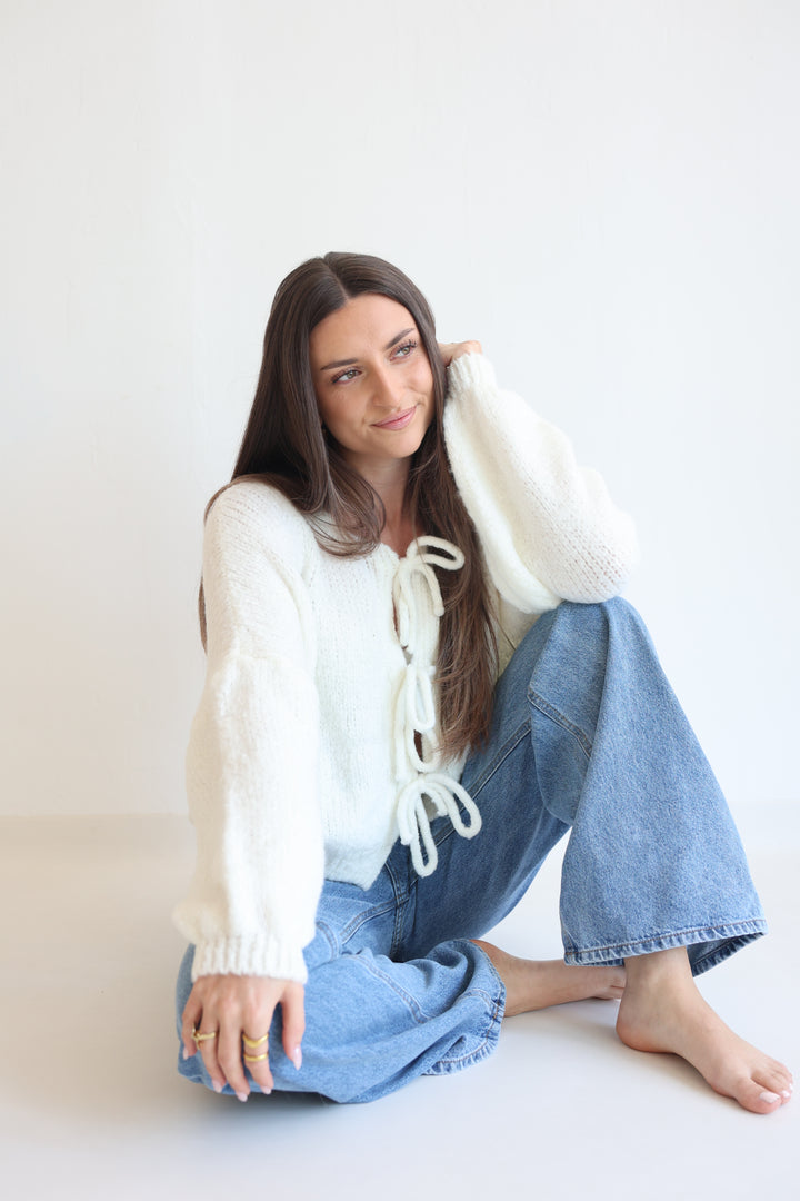 Langarm Cardigan mit Schleifen Lilly