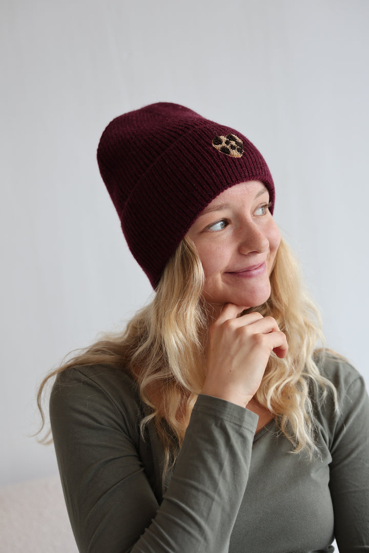 Mütze Leopard Heart