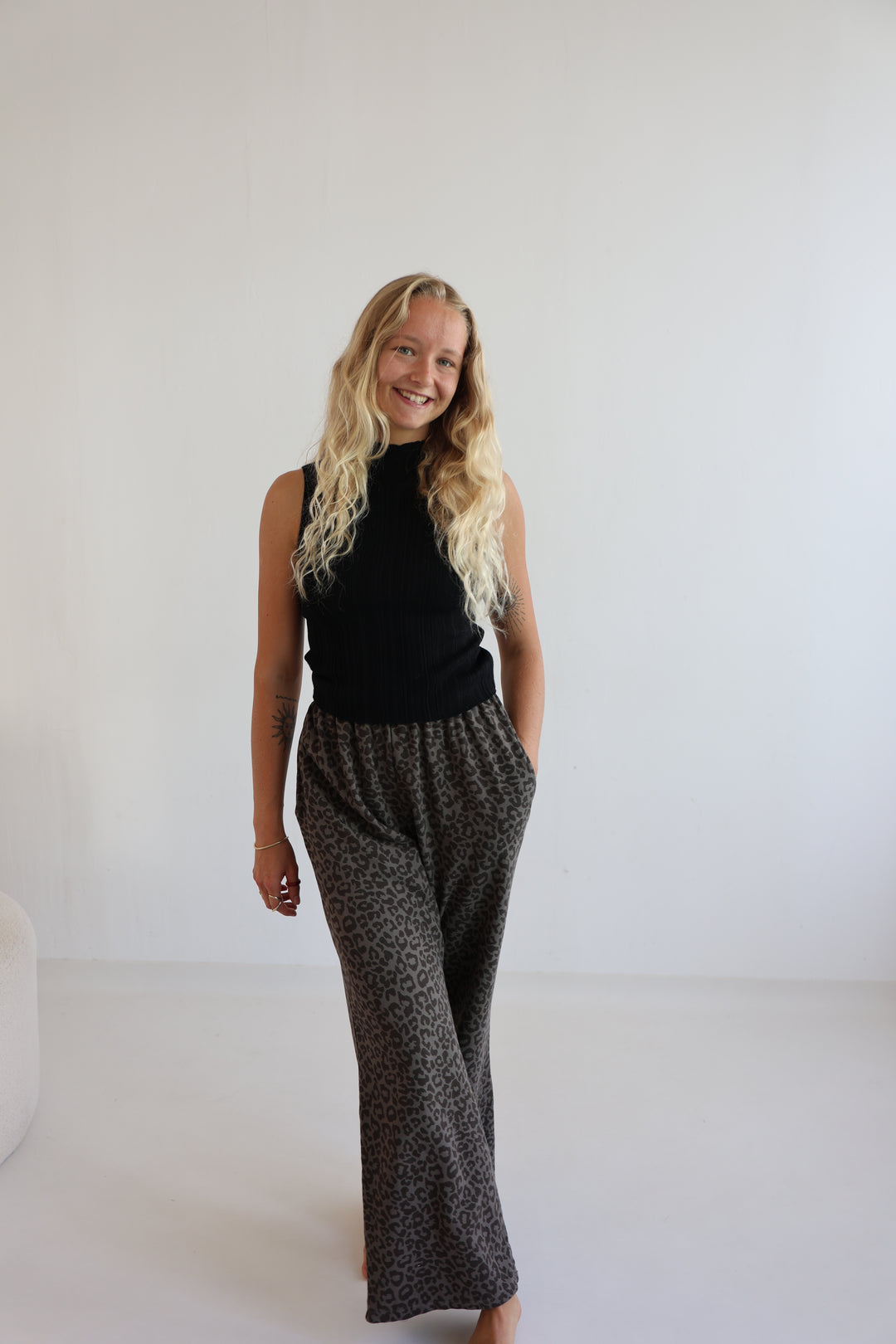 Jersey Jogger Pants mit Leoprint Nuna