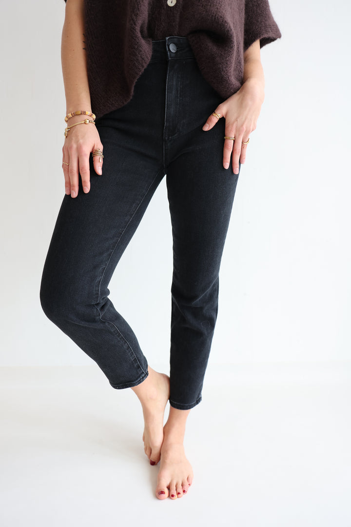 Schwarze Mom Jeans Evelyn
