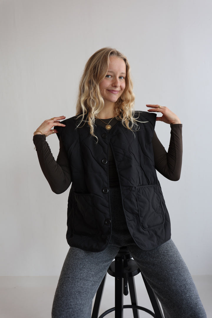 Black Puffer Vest
