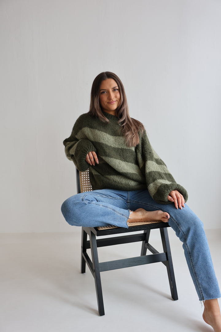 Fluffy Blockstripes Pullover Hannah