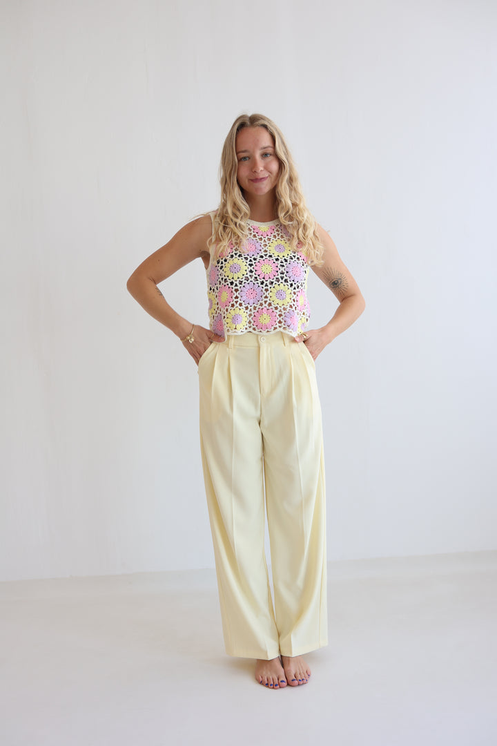 Boho Crochet Flower Top