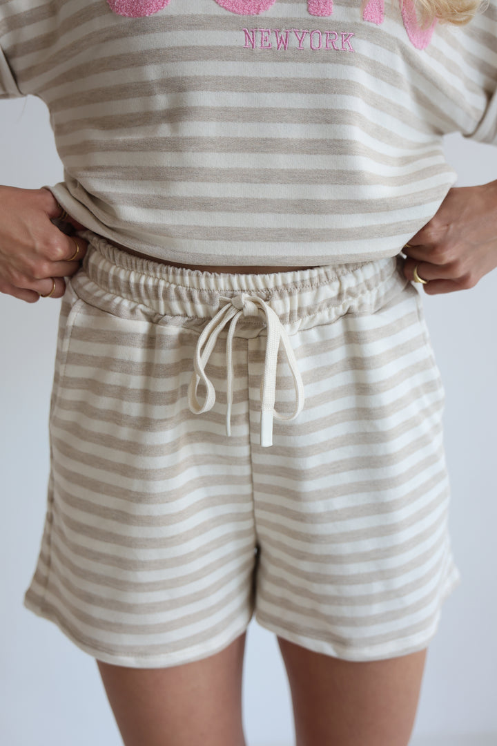 Short Striped Sweatpants
