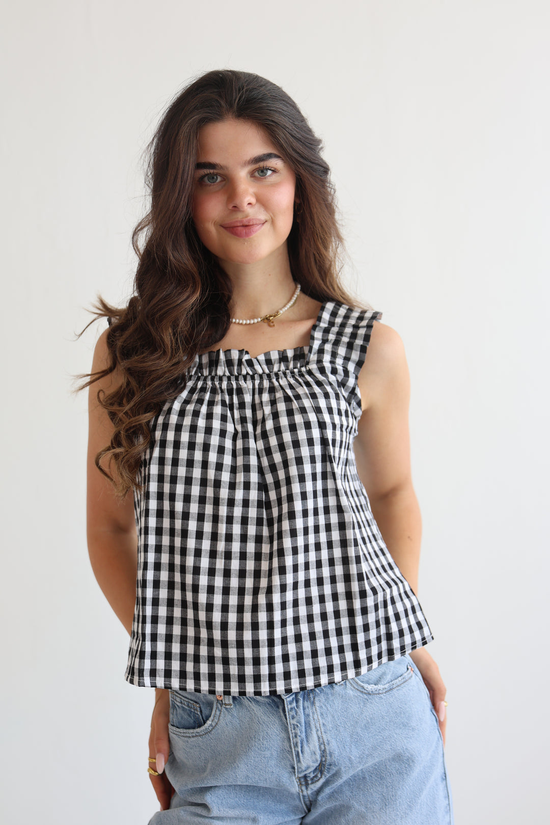 Smocked Ruffle Cami Top