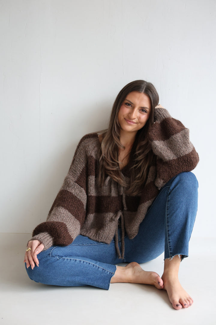 Gestreifter Cardigan Luana