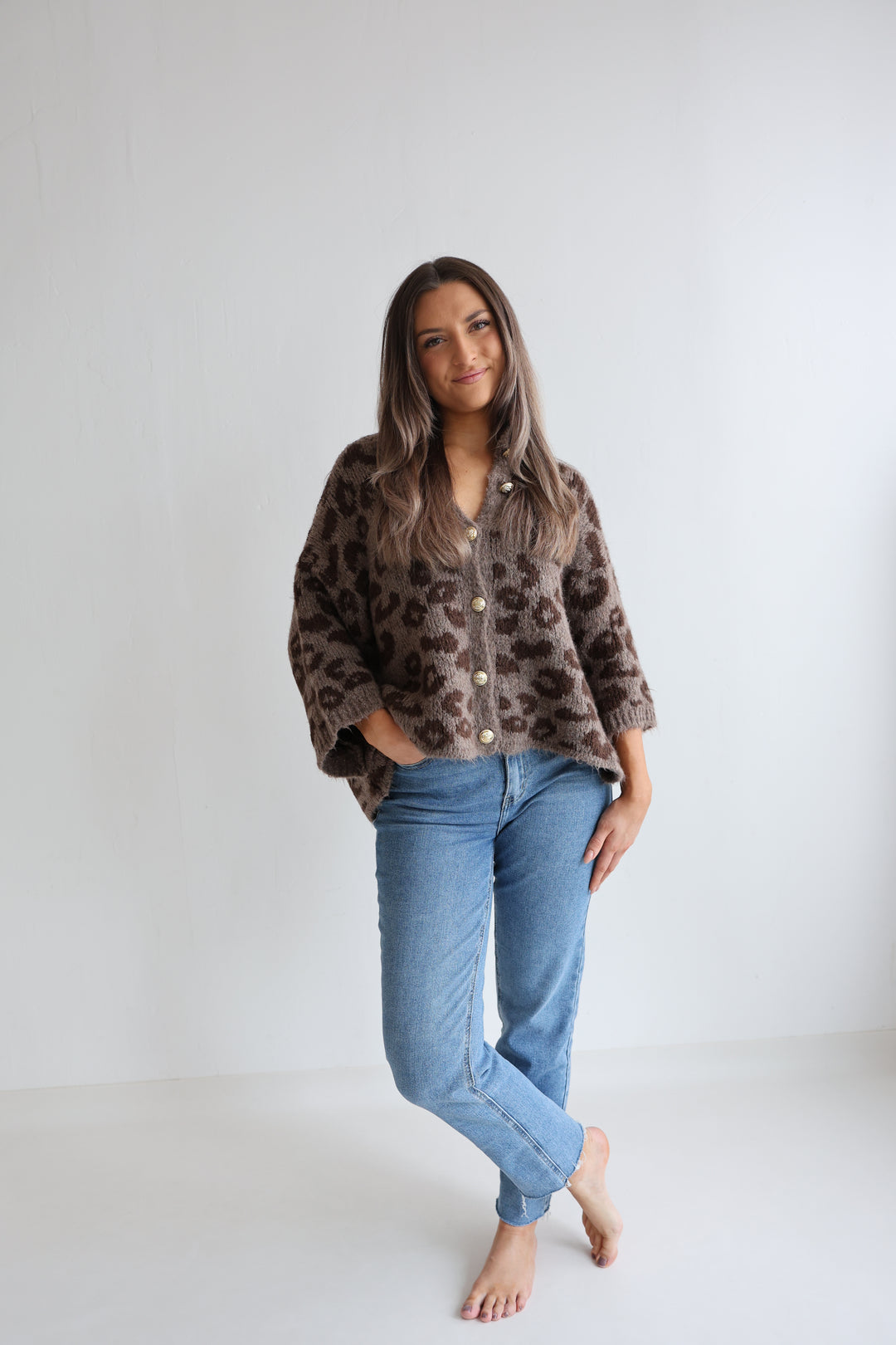 Leopard Glam Oversize Cardigan