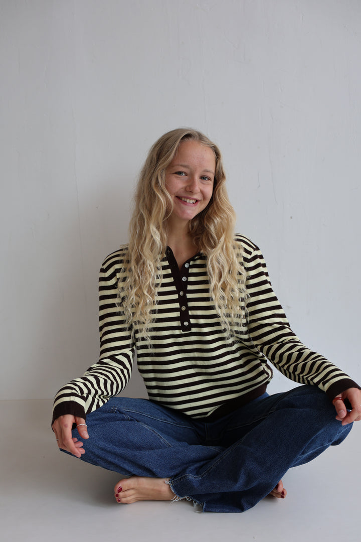 Rugby Striped Polo Longsleeve