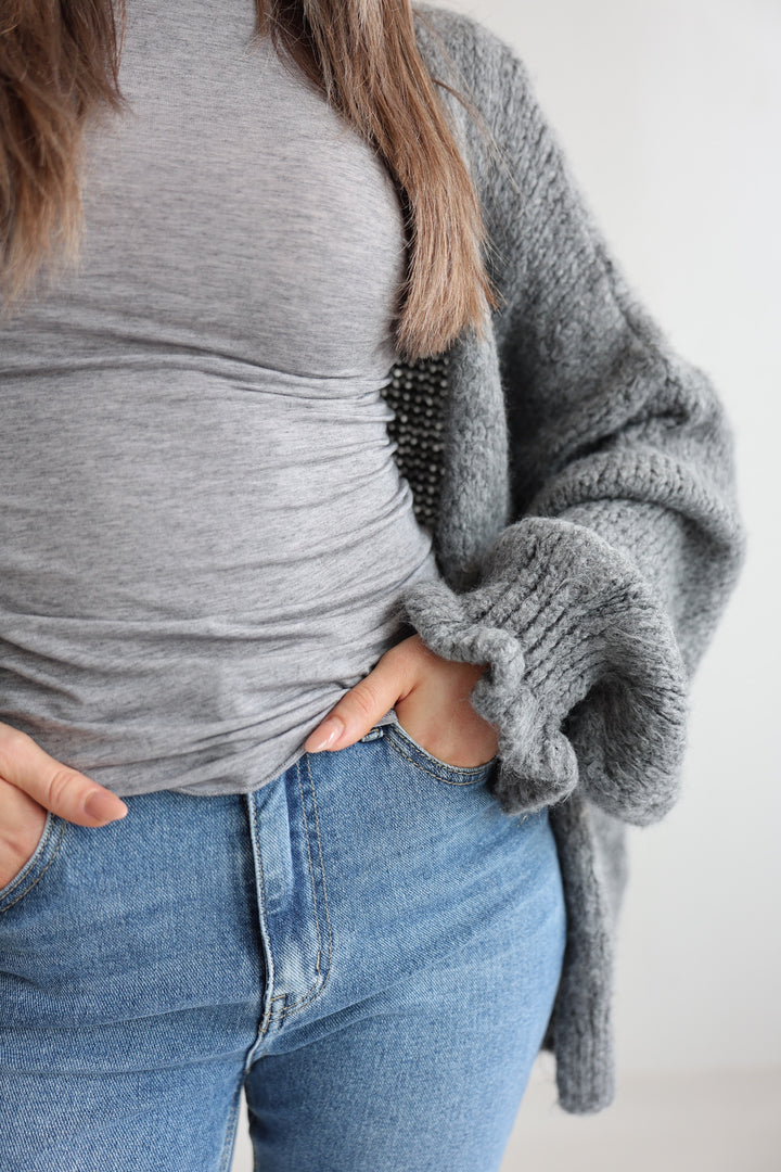 Offener Cardigan mit Rüschenärmeln Clara