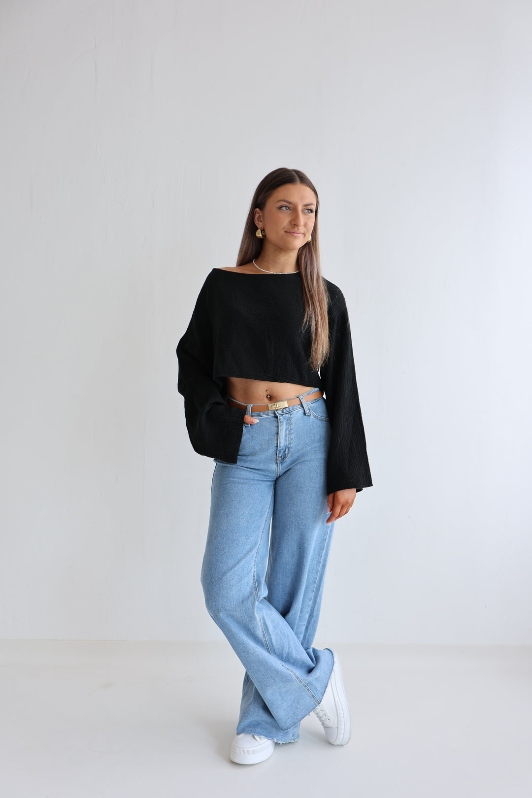 Off-Shoulder Musselinshirt Liz