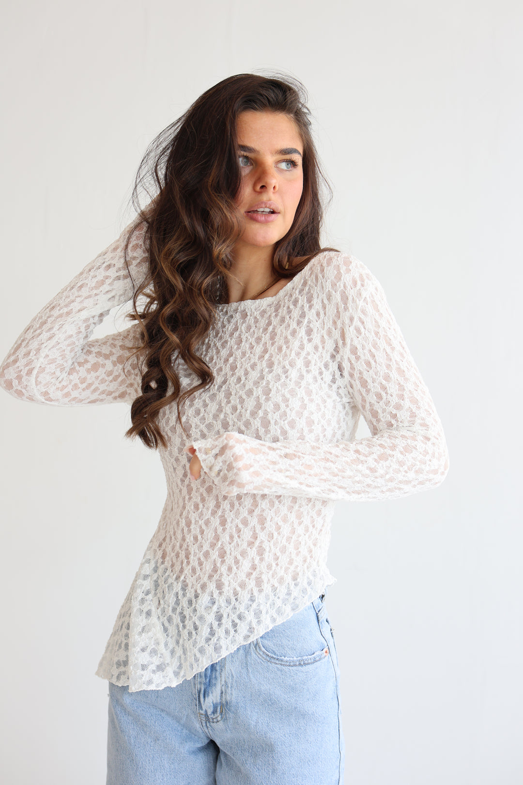 Asymmetric Mesh Longsleeve