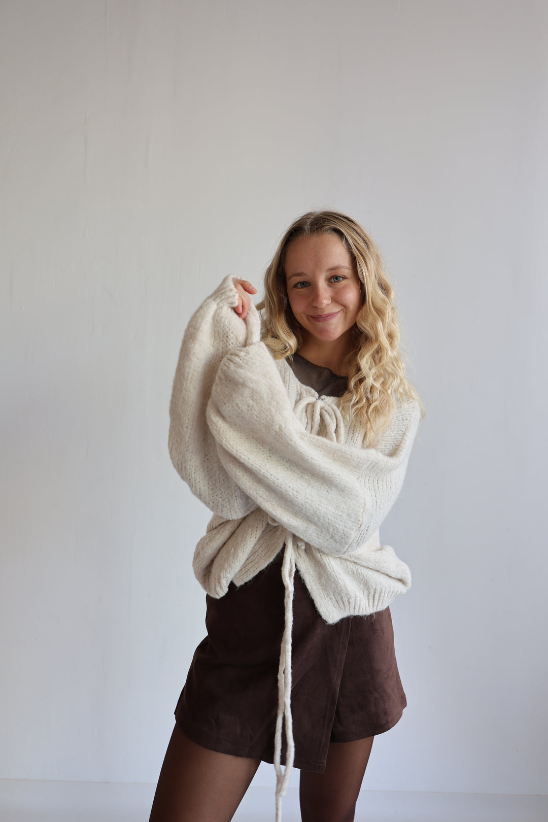 Langarm Cardigan mit Schleifen Lilly