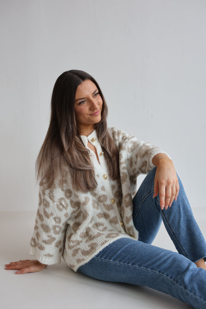 Leopard Glam Oversize Cardigan