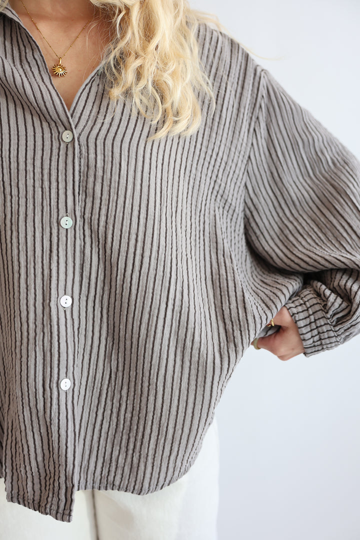 Musselinbluse Casual Stripes